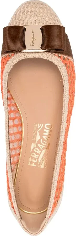 Bow-Detail Interwoven Ballerina Shoes - Image 4