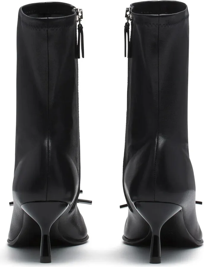 Bow-Detail Leather Ankle Boots - Image 3