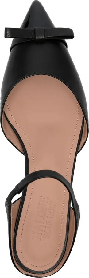Bow-Detail Leather Ballerina Shoes - Image 4