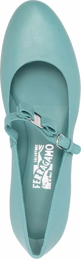 Bow-Detail Leather Ballerina Shoes - Image 4