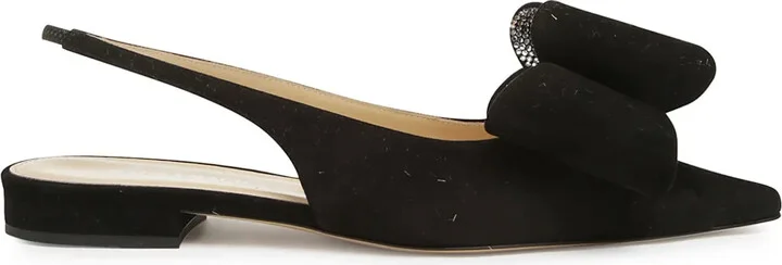 Bow-Detail Leather Ballerinas