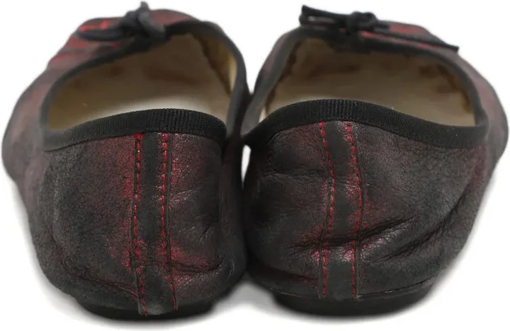 Bow-Detail Leather Ballet Flats - Image 3