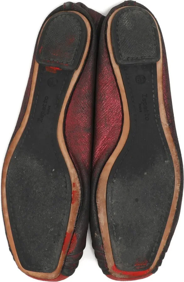 Bow-Detail Leather Ballet Flats - Image 4