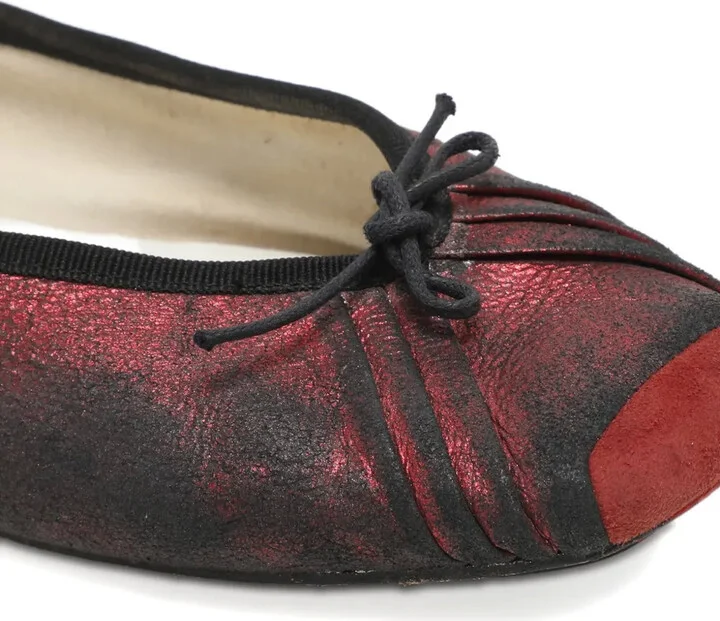 Bow-Detail Leather Ballet Flats - Image 5