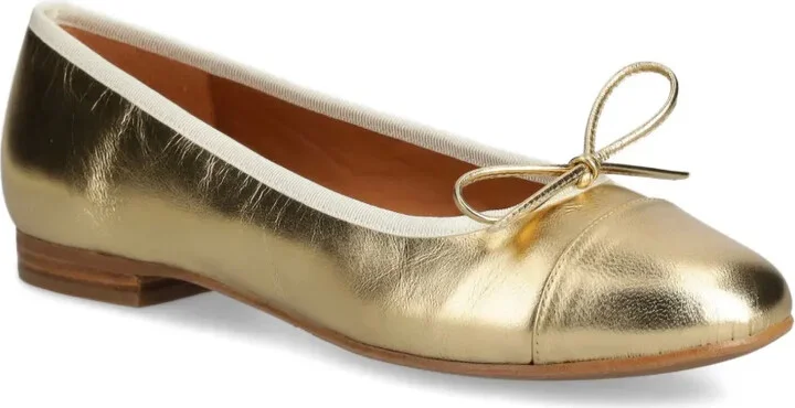 Bow-Detail Leather Ballet Flats - Image 2