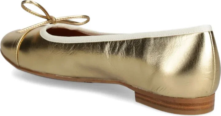 Bow-Detail Leather Ballet Flats - Image 3
