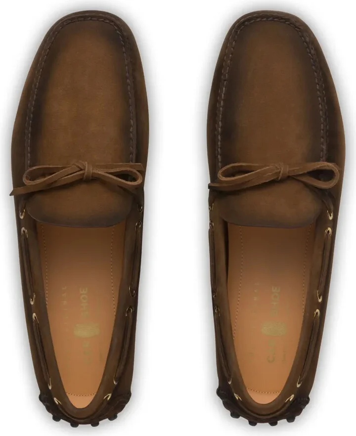 Bow-Detail Leather Boat Shoes - Image 4