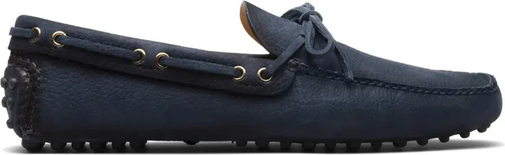 Bow-Detail Leather Boat Shoes