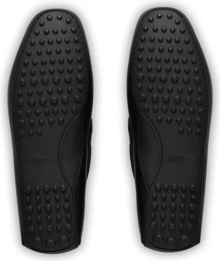 Bow-Detail Leather Driving Shoes - Image 5