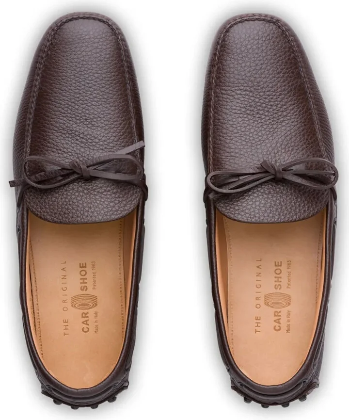 Bow-Detail Leather Driving Shoes - Image 4