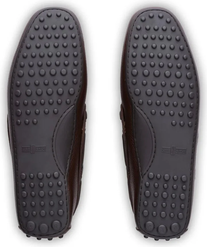 Bow-Detail Leather Driving Shoes - Image 5