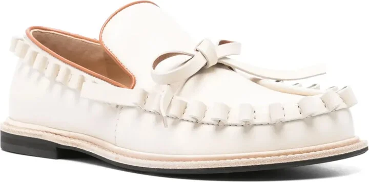 Bow-Detail Leather Loafers - Image 2
