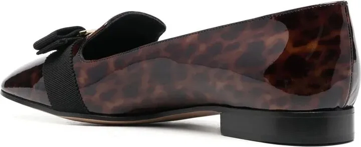 Bow-Detail Leather Loafers - Image 3