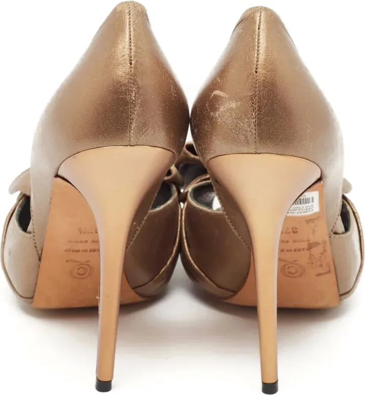 Bow-Detail Leather Pumps - Image 3