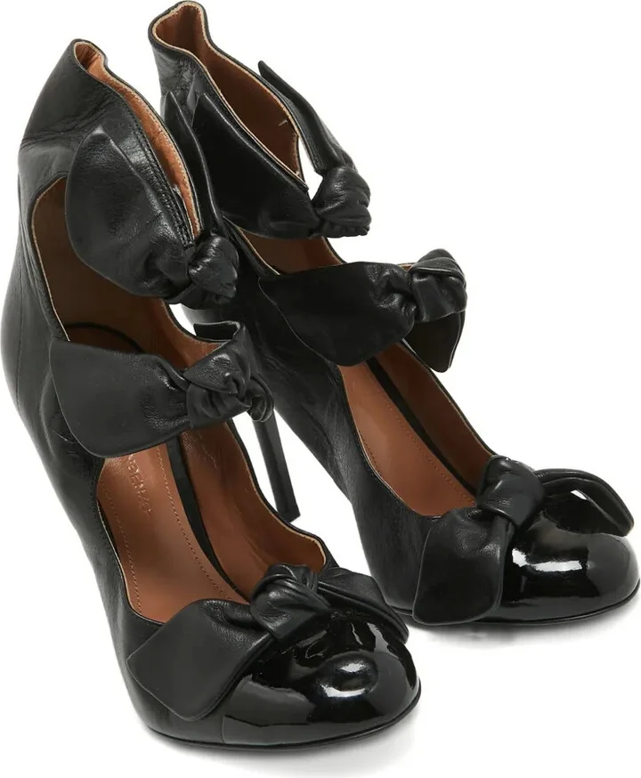 Bow-Detail Leather Pumps - Image 2