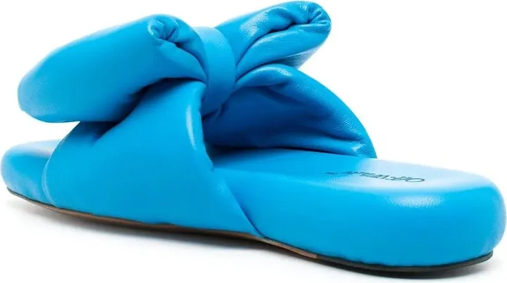 Bow-Detail Leather Sandals - Image 3