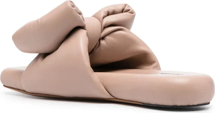 Bow-Detail Leather Sandals - Image 3