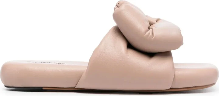 Bow-Detail Leather Sandals