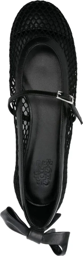 Bow-Detail Mesh Ballerina Shoes - Image 4
