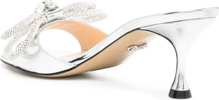 Bow-Detail Metallic Sandals - Image 3