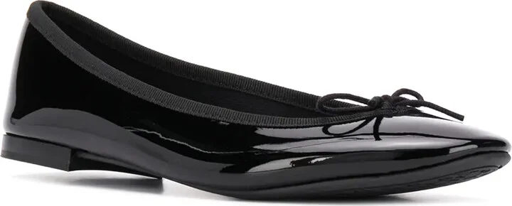 Bow Detail Patent Ballerina Shoes - Image 2