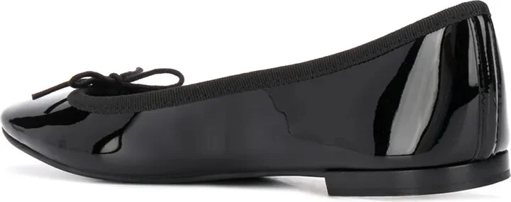 Bow Detail Patent Ballerina Shoes - Image 3