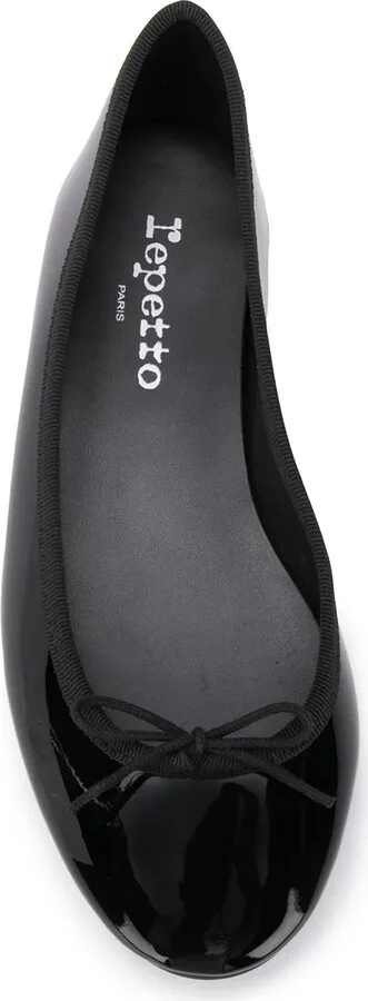 Bow Detail Patent Ballerina Shoes - Image 4