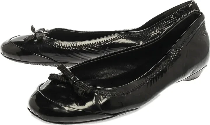 Bow-Detail Patent-Leather Ballet Flats - Image 2
