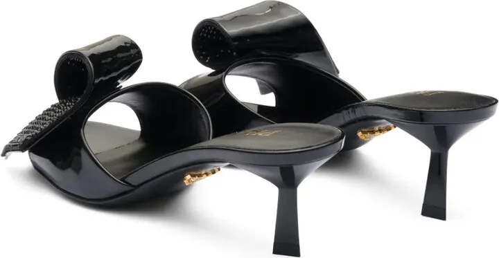 Bow-Detail Patent-Leather Sandals - Image 3