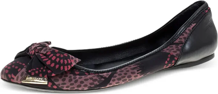 Bow-Detail Pattern Ballet Flats - Image 2