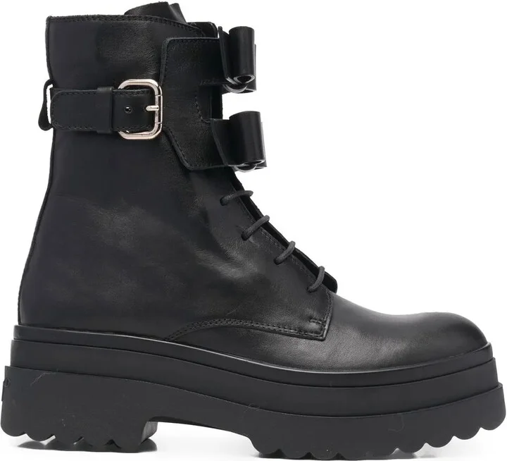 Bow-Detail Platform Boots