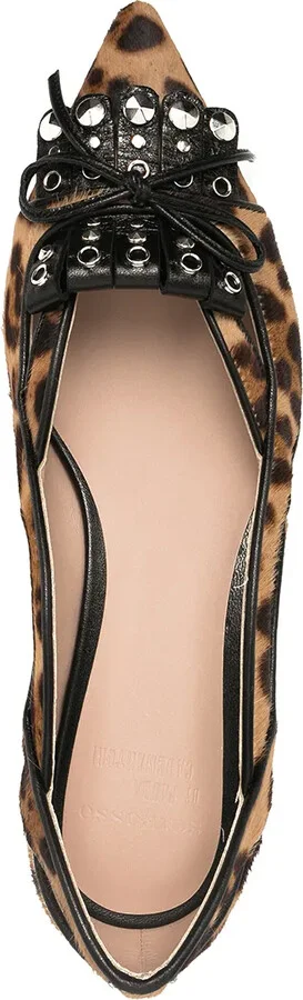 Bow-Detail Pointed-Toe Ballerina Shoes - Image 4