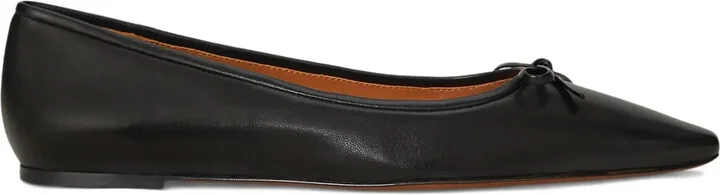 Bow-Detail Pointed-Toe Ballet Flats