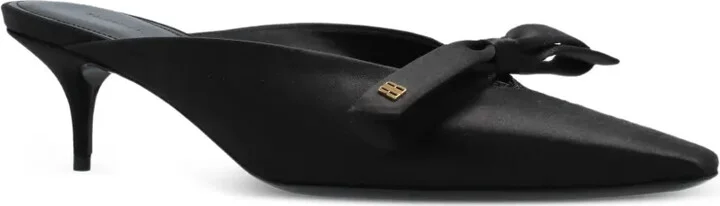 Bow-Detail Pointed-Toe Mules - Image 2