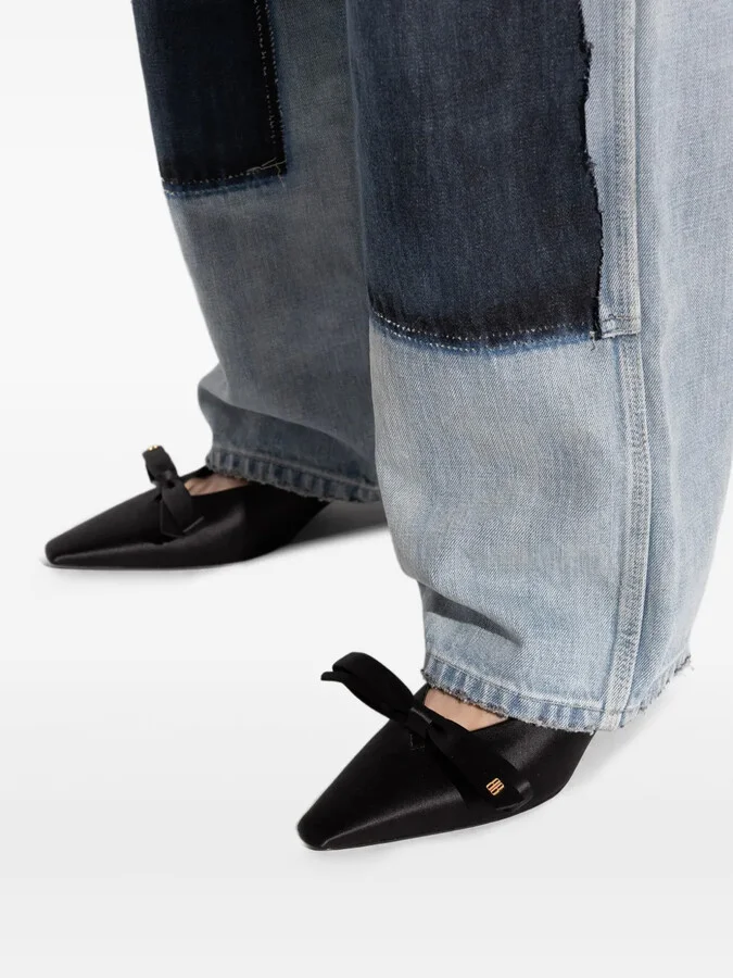 Bow-Detail Pointed-Toe Mules - Image 5