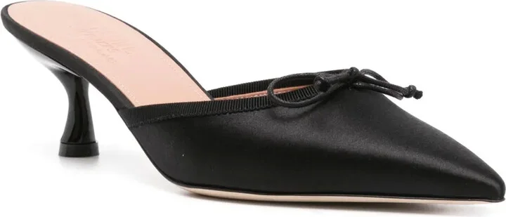 Bow-Detail Satin Mules - Image 2