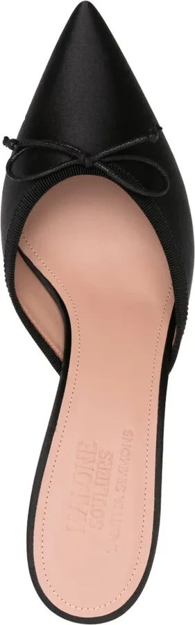 Bow-Detail Satin Mules - Image 4