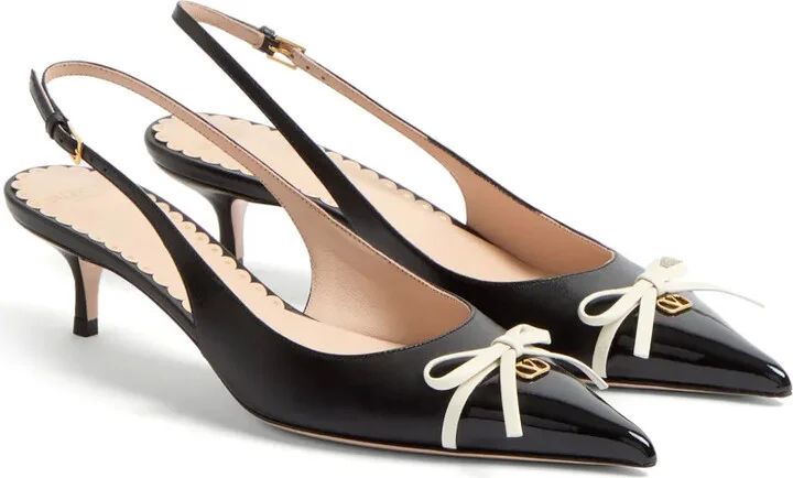 Bow-Detail Slingback Pumps - Image 2