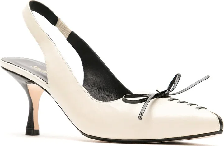 Bow Detail Slingback Pumps - Image 2