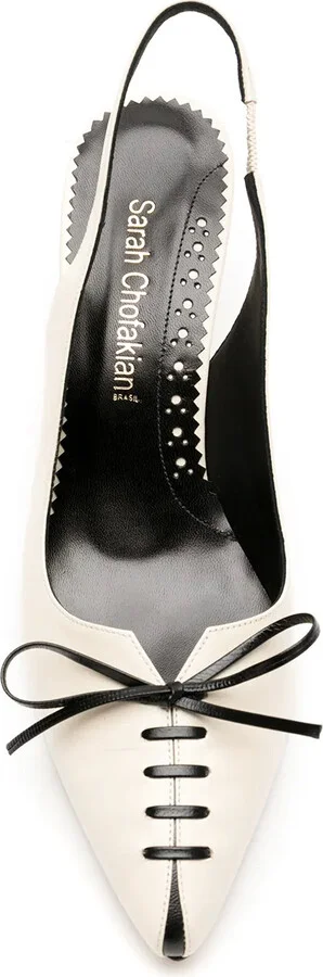 Bow Detail Slingback Pumps - Image 4