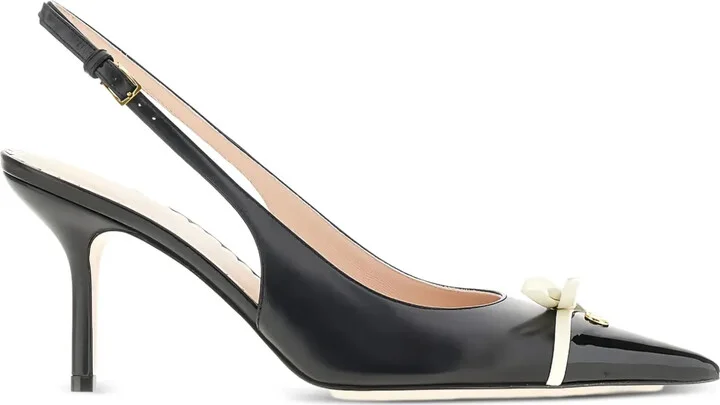 Bow-Detail Slingback Pumps