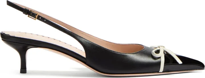 Bow-Detail Slingback Pumps
