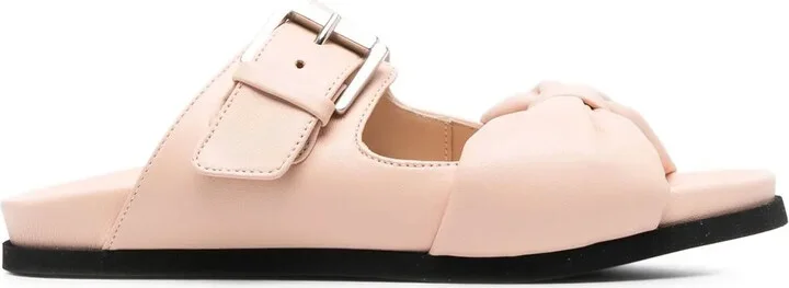 Bow Detail Strappy Slides