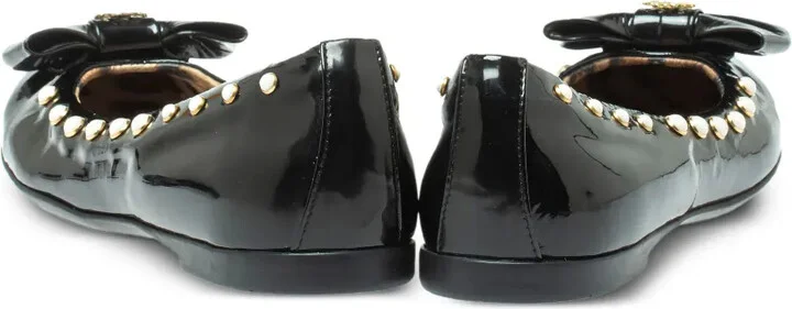 Bow-Detail Studded Ballet Flats - Image 3