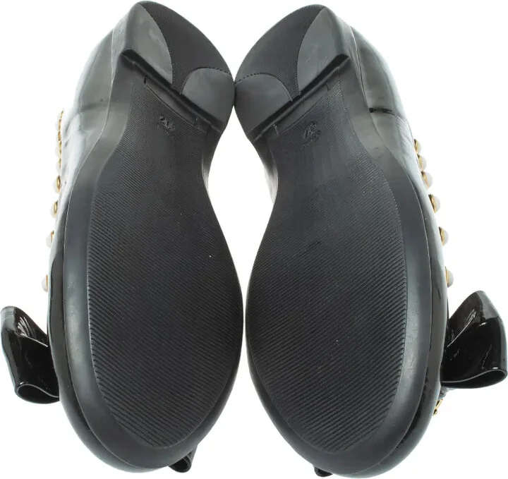 Bow-Detail Studded Ballet Flats - Image 4