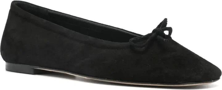 Bow-Detail Suede Ballerina Shoes - Image 2