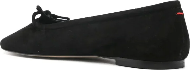 Bow-Detail Suede Ballerina Shoes - Image 3