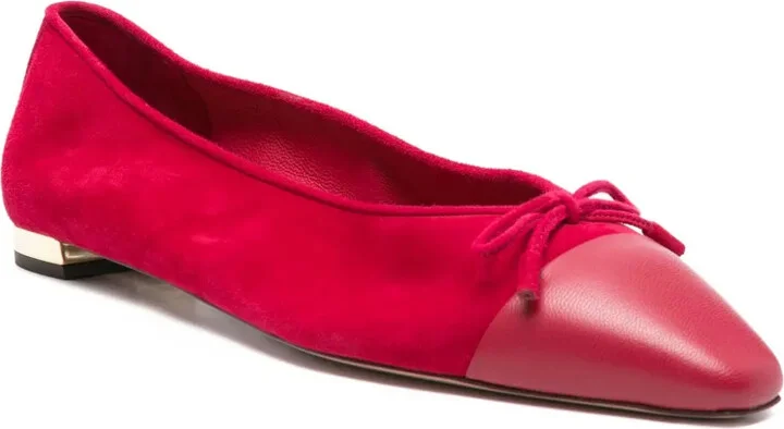Bow-Detail Suede Ballet Flats - Image 2