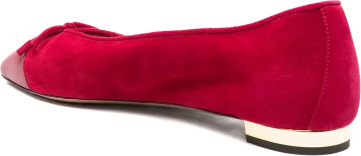 Bow-Detail Suede Ballet Flats - Image 3