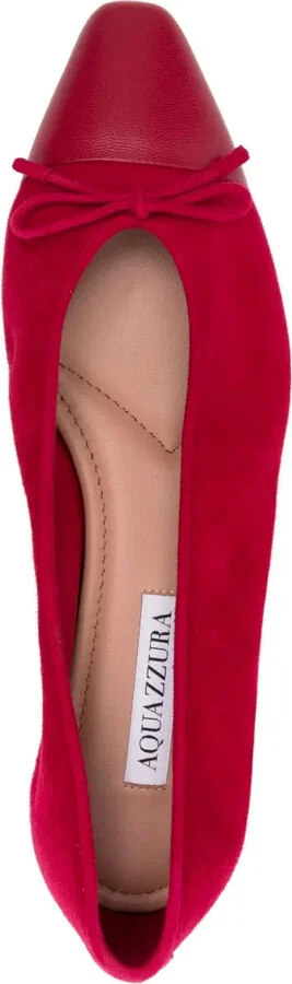 Bow-Detail Suede Ballet Flats - Image 4